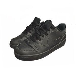 Nike Court Borough Low 2 GS BQ5448 001 Black Shoes Sneakers‎ Youth Size 6.5Y